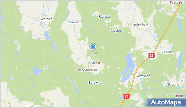 mapa Leśniczówka Ostrowiec, Leśniczówka Ostrowiec na mapie Targeo